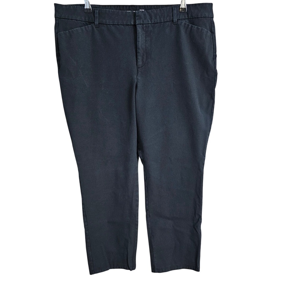 Old Navy High Rise Pixie Pants Women's Size 18 Black Secret Smooth Pockets